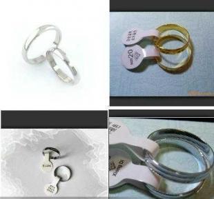 小本创业新选择 地摊热销不掉色仿白金硬币戒指